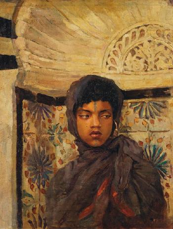 Portrait de Jeune Marocaine by 
																	 Orientalist School