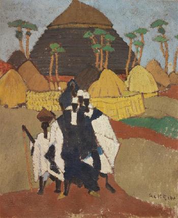 Promeneurs Africains by 
																	Marcelle Ackein