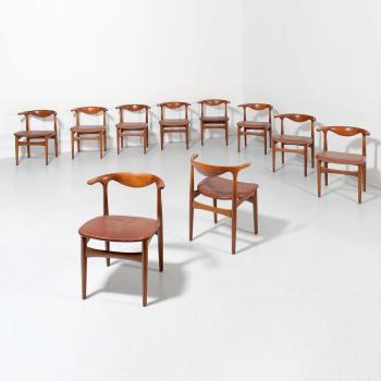 Suite de dix chaises by 
																			Knud Faerch