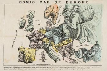 Comic map of Europe by 
																	Paul Hadol