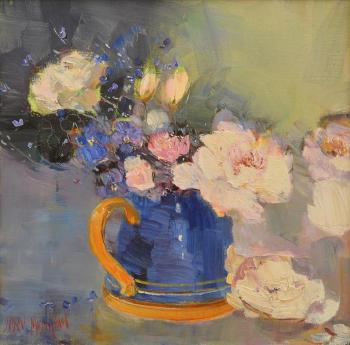 Blue Vase with Roses by 
																	Alice Mumford
