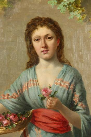 Flower girl by 
																			Charles de Naeyer