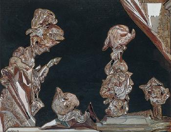 Año 1588,  En los Paseos del Palacio Fragonard pinta a Inés Soler, que se niega a servirle de modelo by 
																	Anne Ethuin