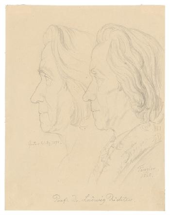 Doppelportrait Ludwig Richter im Profil nach Links by 
																	 Tanzler