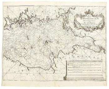 Mappa hydrographica exhibens Sinum Finnicum, eller hydrographisk charta öfwer Finska viken by 
																	Fredrik Akrel