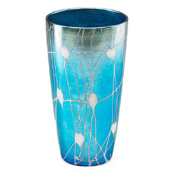 Blue heart vase by 
																			 Durand Co