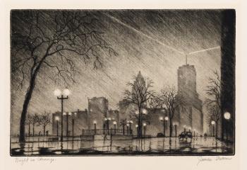 Night in Chicago by 
																	James Swann