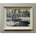 Untitled (Winter River) Study) by 
																			Oscar de Lall