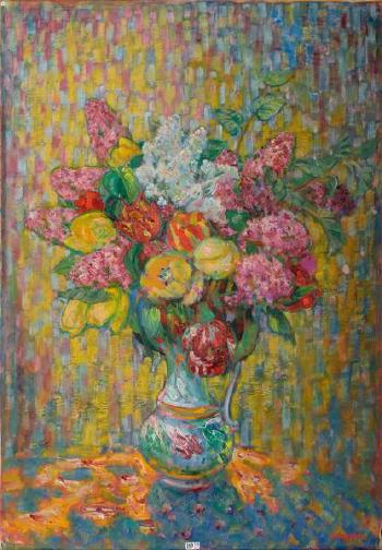 Vase De Fleurs by 
																	Ferdinand Kamba