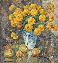 Composition aux fleurs et aux fruits by 
																	Raymond Vandersanden