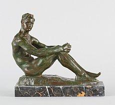 Nu masculin assis by 
																	Georges van de Voorde