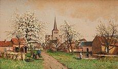 La floraison des cerisiers à Genck by 
																	Alphonse Asselbergs