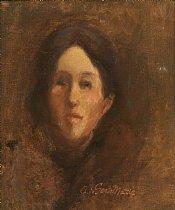 Portrait présumé de la fille de l’artiste de face by 
																	Andres de Santa Maria