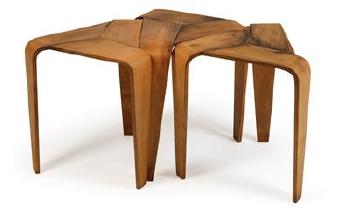 A group of three stools by 
																	Marke Niskala