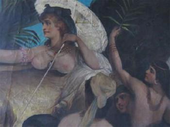 Königin Kleopatra mit Gefolge by 
																			Rudolf Konopa