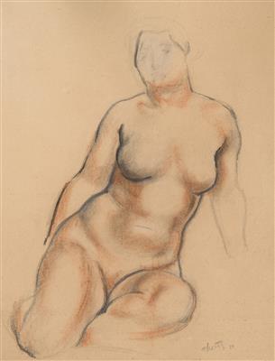 Study of a Female Nude by 
																	Alfred Justitz