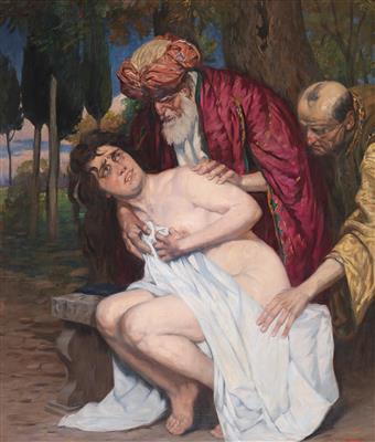 Susanna and the two old men by 
																			Hans Tschelan