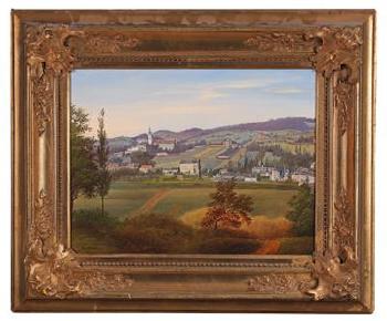 View of Ober St. Veit and Hacking (as seen from Breitensee) by 
																			Josef Jonas