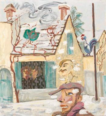 Le village en hiver by 
																	Christen Laely