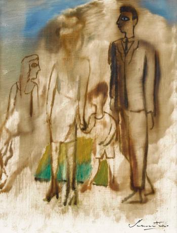 Komposition mit einer Familie by 
																	Edoardo Samartino