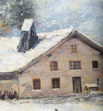 Paysage d′hiver avec maison by 
																			Cherubino Pata