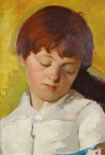 Porträt eines Kindes by 
																	Edouard Ravel de Malval