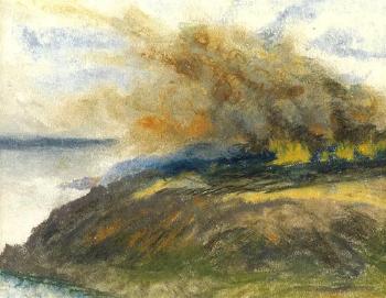 Furze Fire on the South Coast of Guernsey by 
																	William John Caparne