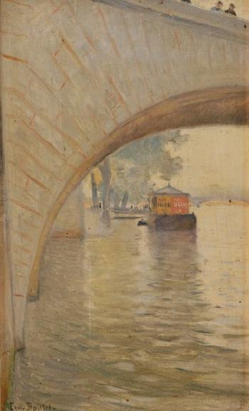 La Seine, sous le pont by 
																	Ernest Baillet