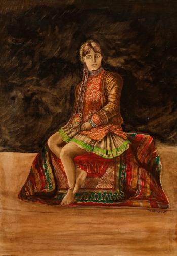 Femme assise by 
																	Ghasem Hajizadeh