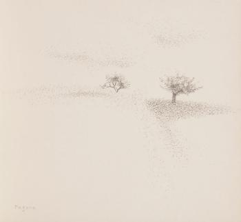 Paysage aux deux pommiers à Ogny by 
																	Vera Pagava
