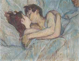 Au lit: Le baiser by 
																	Henri de Toulouse-Lautrec