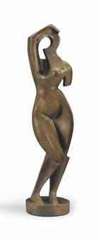 Woman combing her hair by 
																	Alexander Archipenko