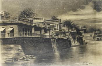 A View of Dijla (Tigris) by 
																	Abdul Kadir Al-Rassam