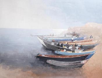 Beached Boats by 
																	Ismael Kateregga