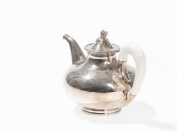A Norwegan Silver Tea Set by 
																			 Norsk Filigransfabrikk