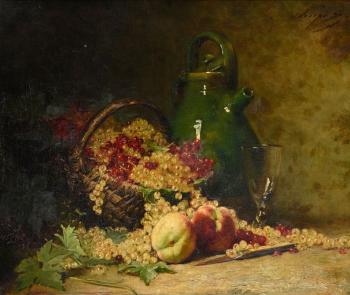 Nature morte aux pêches by 
																	Martial Hupe