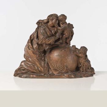 Vierge à l’enfant et saint jean-Baptiste by 
																			Lucas Faydherbe