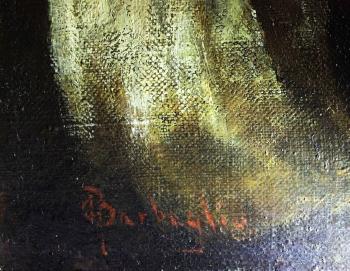 Donna con tamburello by 
																			Giuseppe Barbaglia