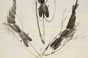 Three shrimps by 
																			 Liu Jin Cai