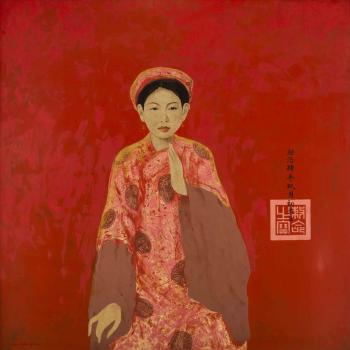 Portrait of a woman by 
																			 Bui Huu Hung