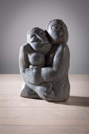 Man and woman embracing by 
																	Dick Joynt