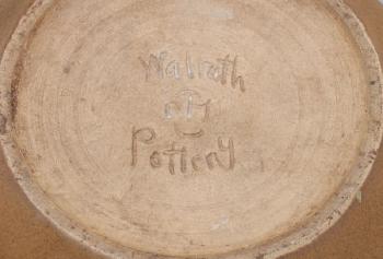 A Triple Lemon Vase by 
																			 Walrath Pottery