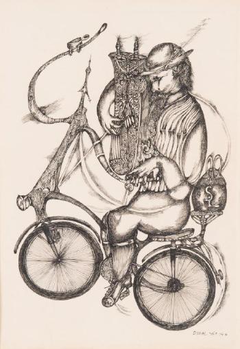 The cyclist by 
																	David Tzur