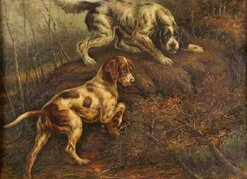 Hunting Dogs by 
																			Thomas William Earl