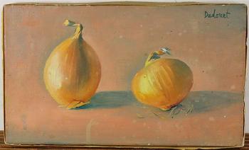 Still life with onions by 
																	Marcel Dudouet