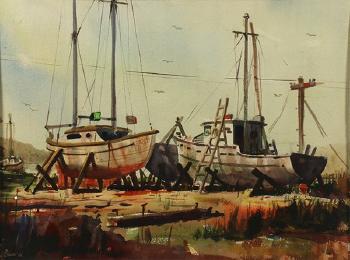 Boatyard by 
																			Wilfred Provan