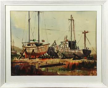 Boatyard by 
																			Wilfred Provan