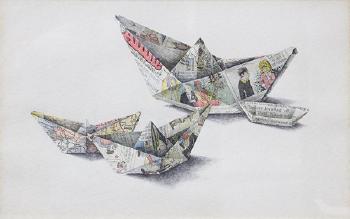 Paper boats by 
																			Dalia Ramanauskas