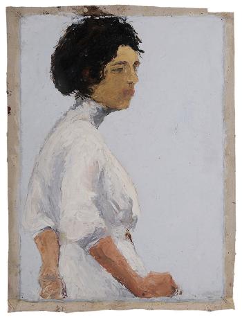 Young Lady in White by 
																			Adelaide Mahan