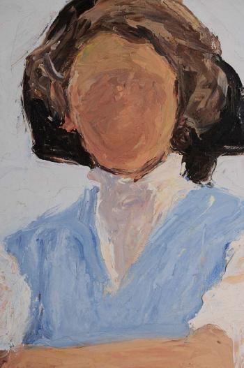 Seated Young Lady in Blue by 
																			Adelaide Mahan